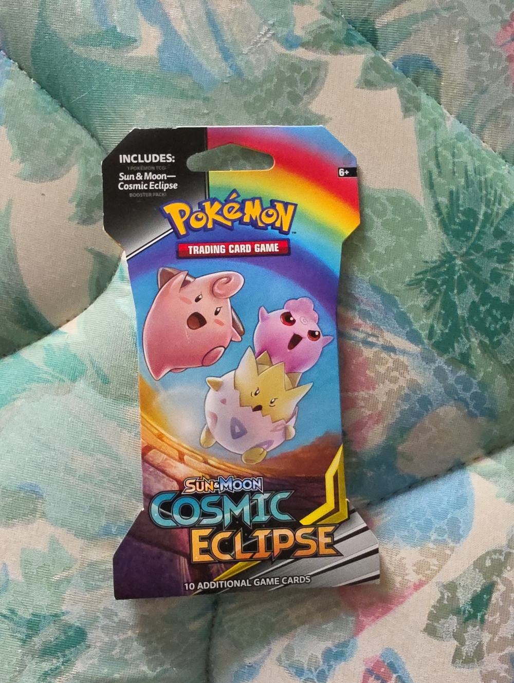 Pokemon Sun & Moon Cosmic Eclipse Booster Pack - Blue, Purple, Pink, Yellow